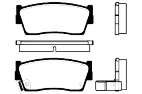 Комплект тормозных колодок, дисковый тормоз KAVO BP8505