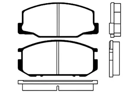 Комплект тормозных колодок, дисковый тормоз KAVO BP9004