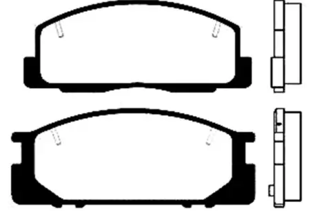 Комплект тормозных колодок, дисковый тормоз KAVO BP9014