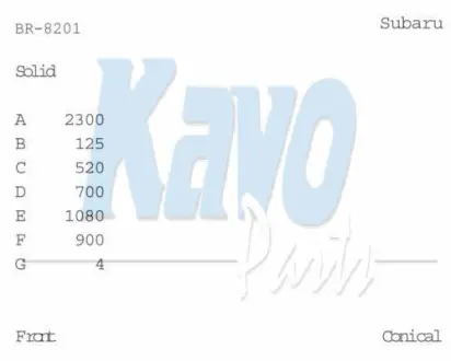 Тормозной диск KAVO BR8201