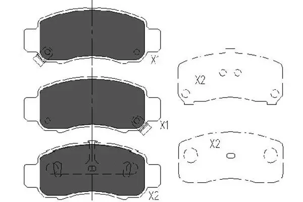 Комплект тормозных колодок, дисковый тормоз KAVO KBP2033 (фото 1)