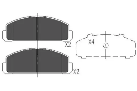 Гальмівні колодки дискові mazda 323-323 estate-wagon KAVO KBP4515