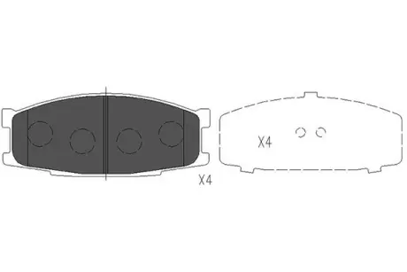 PARTS MITSUBISHI К-т гальмівних колодок передніх Canter KAVO KBP5527