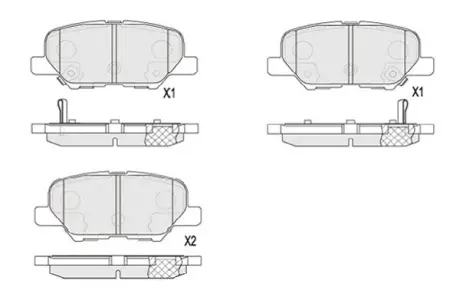 Колодки гальмівні (задні) Mitsubishi Outlander III/Mazda 6 12- (Akebono) KAVO KBP5551