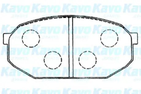 Комплект тормозных колодок, дисковый тормоз KAVO KBP5555