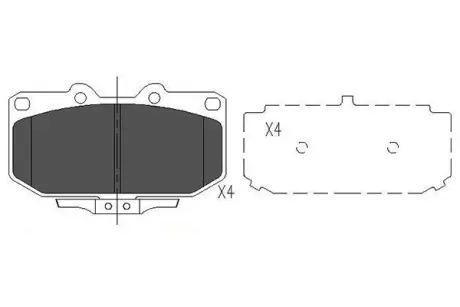Комплект тормозных колодок, дисковый тормоз KAVO KBP6536