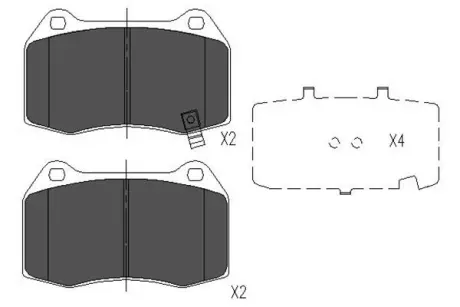Комплект тормозных колодок, дисковый тормоз KAVO KBP6561