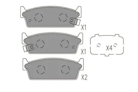 PARTS NISSAN Гальмівні колодки задн. Almera 00- Maxima QX 00- KAVO KBP6601