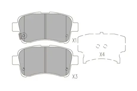 PARTS SUZUKI Гальмівні колодки передн. Liana 1.3I-1.6I 06/02 KAVO KBP8528