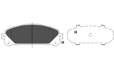 Гальмівні колодки пер. Lexus RX 08-15/Toyota RAV4 12- (advics) KAVO KBP9116