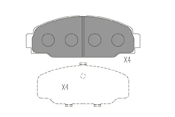 Комплект тормозных колодок, дисковый тормоз KAVO KBP9131 (фото 1)
