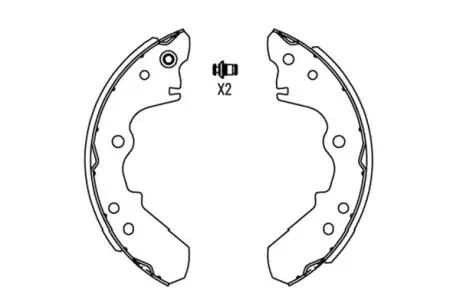 Комплект тормозных колодок KAVO KBS3902