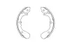 PARTS MAZDA Щеки тормозные 626 1.6 83-12 /87 200X26 KAVO KBS4407 (фото 1)