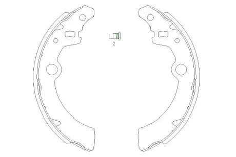 Комплект тормозных колодок KAVO KBS8907