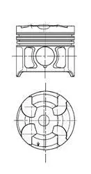 Engine piston. Поршень двигателя KOLBENSCHMIDT 40109600