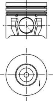Engine piston. Поршень двигателя KOLBENSCHMIDT 40174600