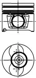 Engine piston. Поршень двигателя KOLBENSCHMIDT 40218600