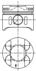 Engine piston. Поршень двигателя KOLBENSCHMIDT 40304600