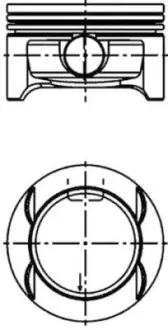Поршень з кільцями OPEL 73.65 ASTRA H Z14XEP (вир-во KS) KOLBENSCHMIDT 40386610