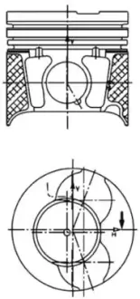 Engine piston. Поршень двигателя KOLBENSCHMIDT 40469600