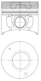 Поршень (діаметр 94мм, STD) AHLMANN AL100, AL100T, AL100TI, AL70E, AL80, AL85T ATLAS QAX 12 120V-1PH, QAX 12 400V-3PH DITCH WITCH RT36 GEHL 4640 JLG 800S, 860SJ PUTZMEISTER M740 TEREX SKL834 KOLBENSCHMIDT 40773600