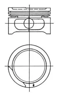 Engine piston. Поршень двигателя KOLBENSCHMIDT 90555605