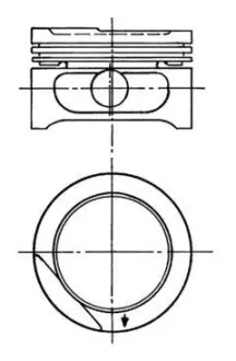 Engine piston. Поршень двигателя KOLBENSCHMIDT 90556605