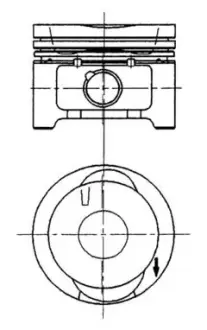 Поршень двигуна VW ABD 1.4B 75.00 STD KOLBENSCHMIDT 92228600