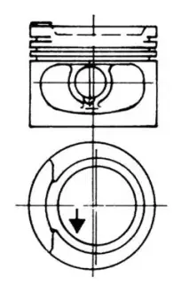 Engine piston. Поршень двигателя KOLBENSCHMIDT 93928600
