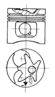 Engine piston. Поршень двигателя KOLBENSCHMIDT 94330600
