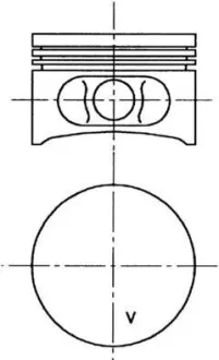 Engine piston. Поршень двигателя KOLBENSCHMIDT 94532600
