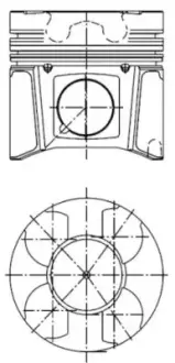 Engine piston. Поршень двигателя KOLBENSCHMIDT 99433600