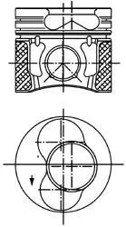 Engine piston. Поршень двигателя KOLBENSCHMIDT 99471600