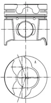 Engine piston. Поршень двигателя KOLBENSCHMIDT 99780600