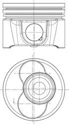 Engine piston. Поршень двигателя KOLBENSCHMIDT 99832600