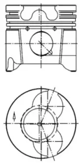 Engine piston. Поршень двигателя KOLBENSCHMIDT 99879601