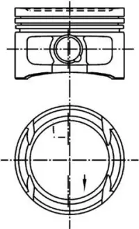 Engine piston. Поршень двигателя KOLBENSCHMIDT 99909600