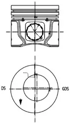 Engine piston. Поршень двигателя KOLBENSCHMIDT 99960600