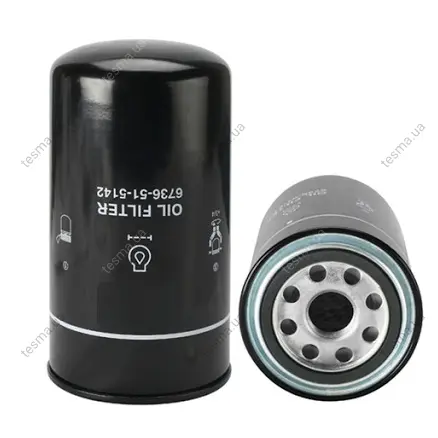 Oil filter, Spin-On. Фильтр масляный, накручиваемый KOMATSU 6735515142 (фото 1)