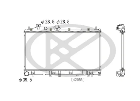 Радіатор двигуна SUBARU LEGACY V, OUTBACK 2.0D 09.09- KOYORAD PL092532