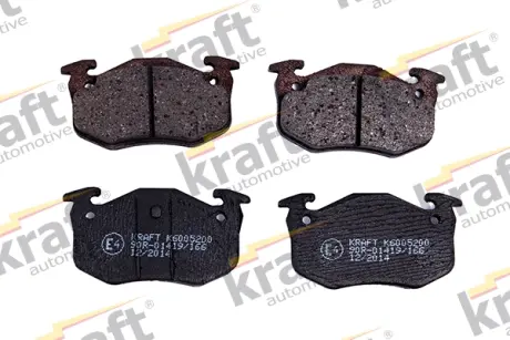 Комплект тормозных колодок, дисковый тормоз KRAFT AUTOMOTIVE 6005200