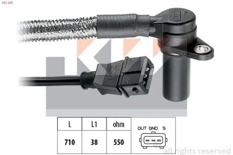 453 230 Датчик р/вала, к/вала KW 453230