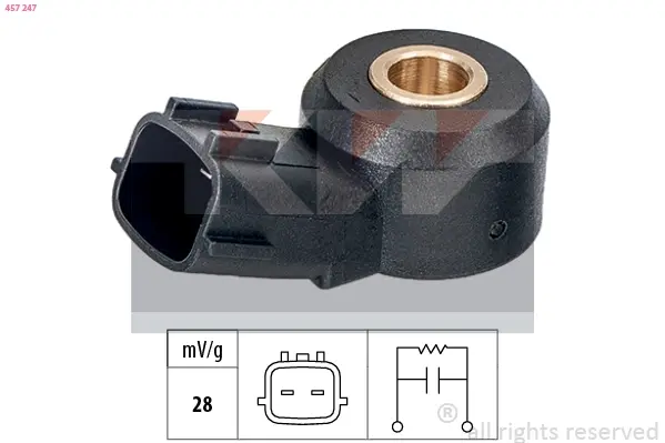 Ignition knock sensor. Датчик детонации KW 457247 (фото 1)