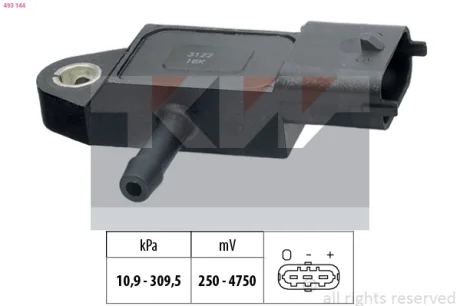 493 144 Датчик тиску повітря(вакуума) KW 493144
