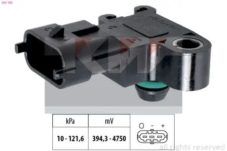 Intake manifold pressure sensor. Датчик абсолютного давления, впуск  KW 493195