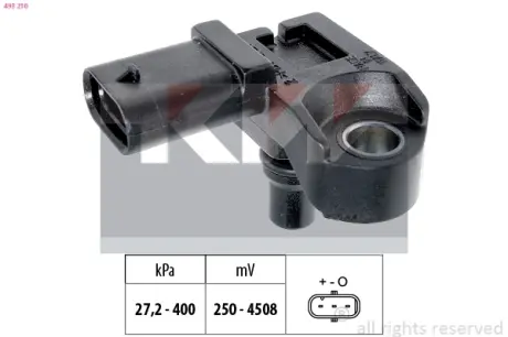 Intake manifold pressure sensor. Датчик абсолютного давления, впуск  KW 493210