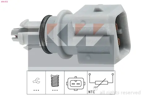 Coolant temperature sensor. Датчик температуры охлаждающей жидкости KW 494012