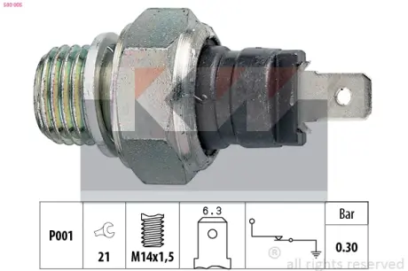 Oil pressure switch. Датчик давления масла KW 500005