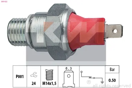 Oil pressure switch. Датчик давления масла KW 500022