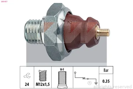 Oil pressure switch. Датчик давления масла KW 500057